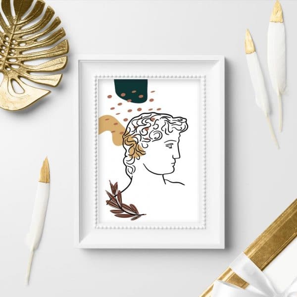 Plakat ze szkicem głowy Dawida