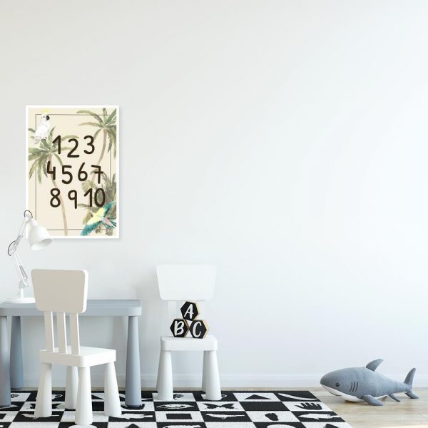 kolorowy plakat z cyframi do przedszkola