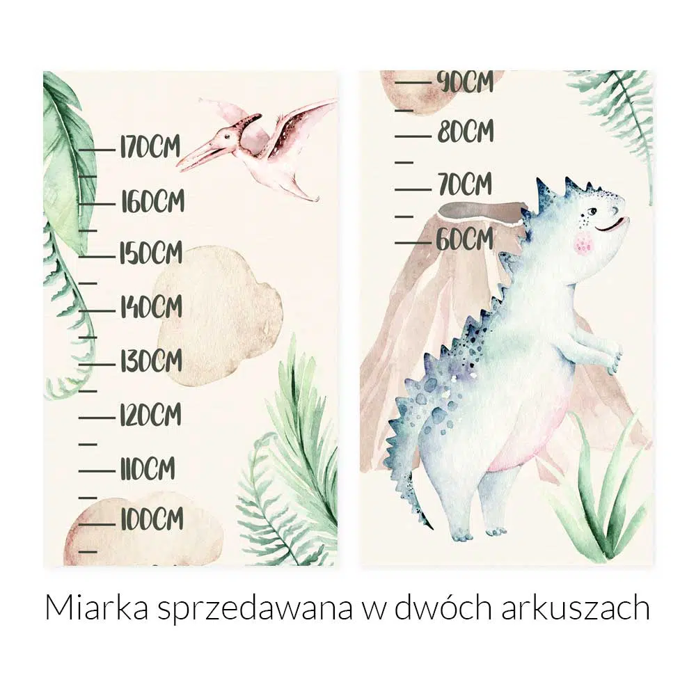 Miarka wzrostu dla chłopca - Dinozaury