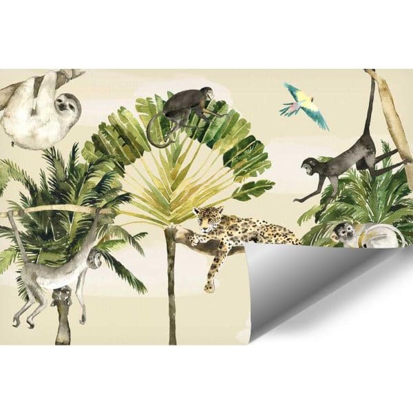 kolorowa fototapeta do pokoju dziecinnego- zwierzęta