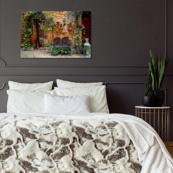 Obraz z ławeczka na uliczcy