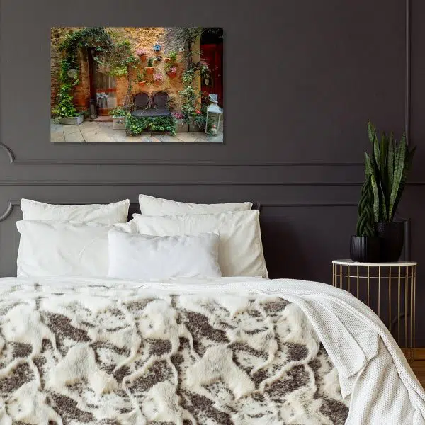 Obraz z ławeczka na uliczcy