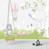 fototapeta dziecięca - królik w balonie