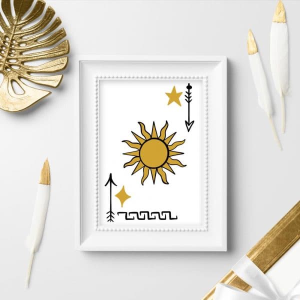 Plakat z elementami etno