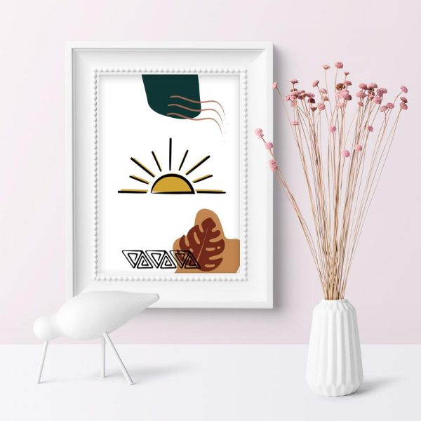 Plakat z elementami natury