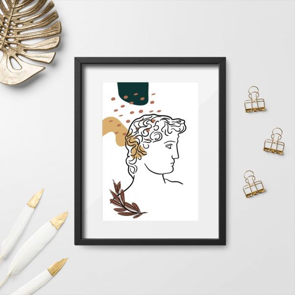 Plakat z motywem głowy