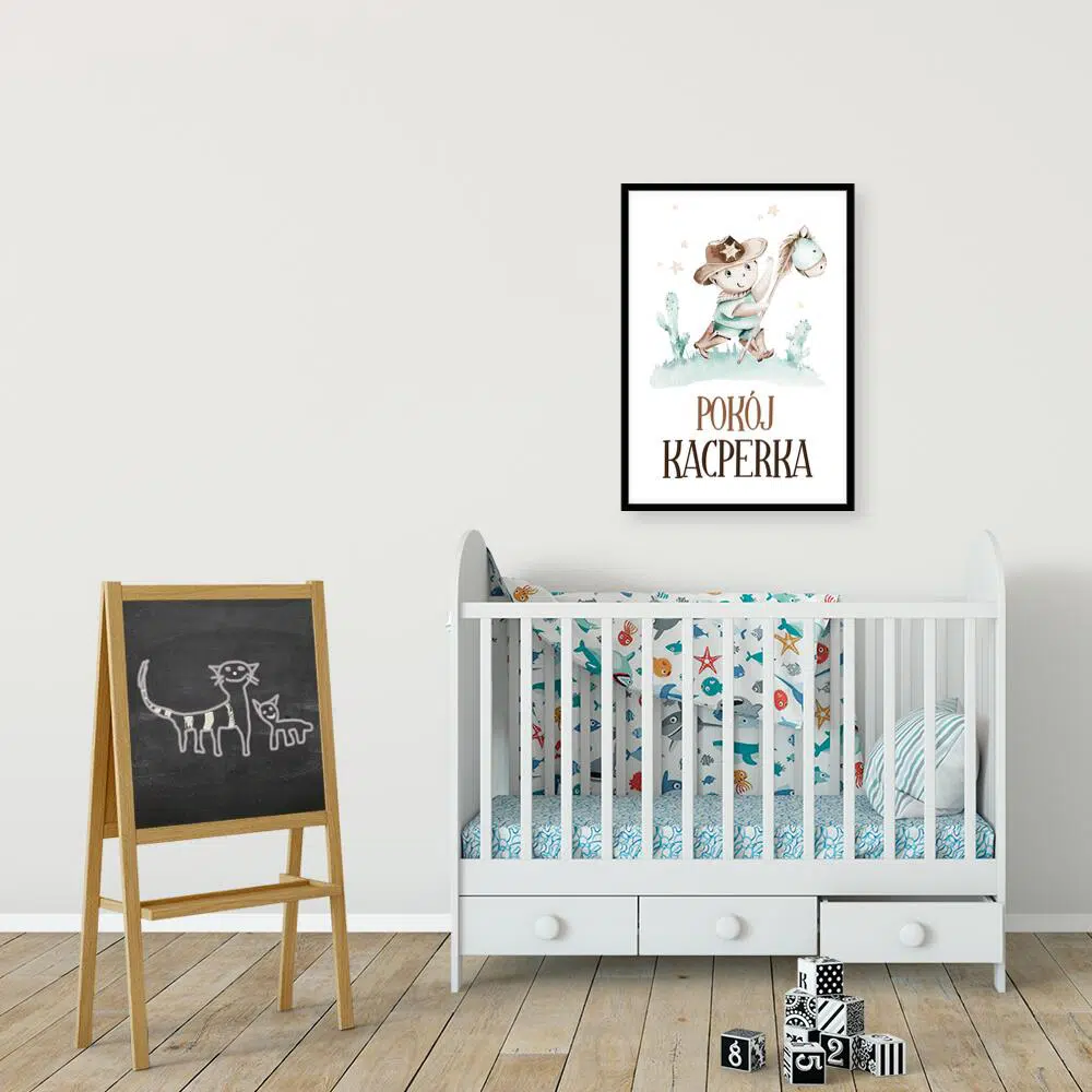 Imienny plakat dla dziecka na drzwi