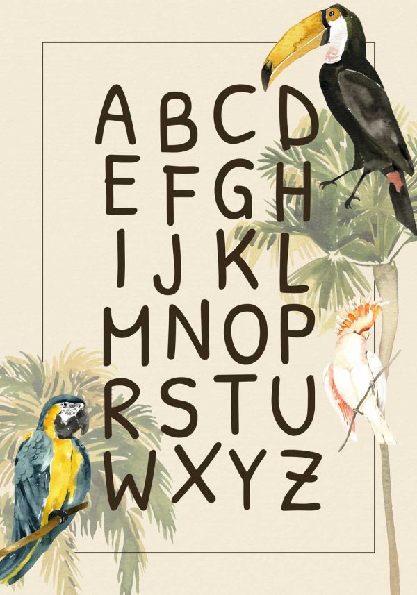 Edukacyjny plakat dla dzieci - Alfabet