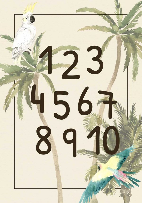 Plakat dziecięcy z cyferkami