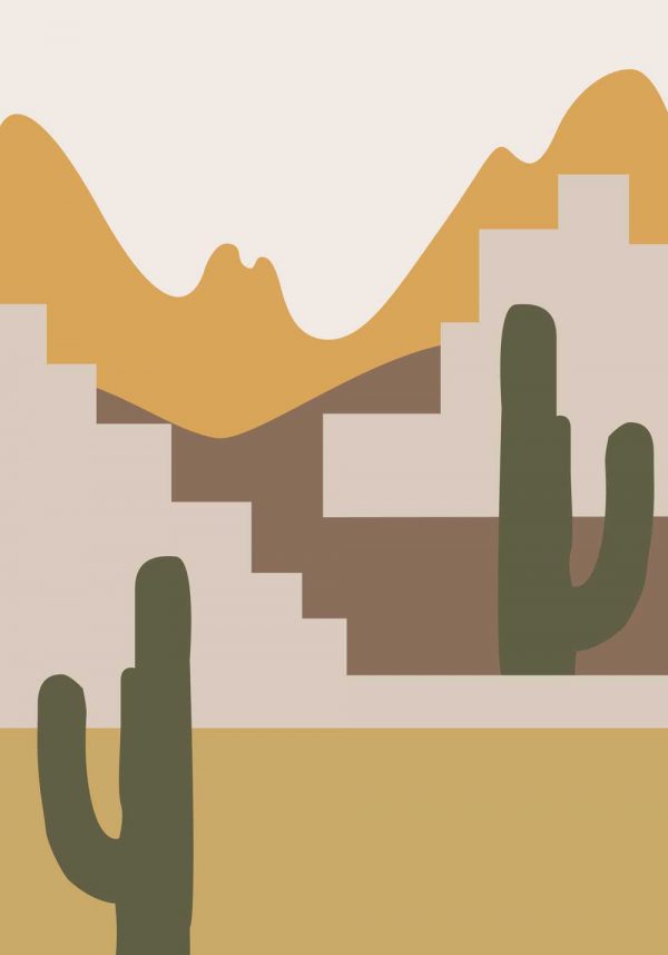 Plakat pustynny pejzaż