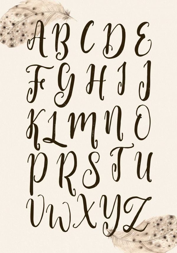 Dydaktyczny plakat z alfabetem