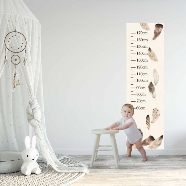 Miarka wzrostu z motywem piór