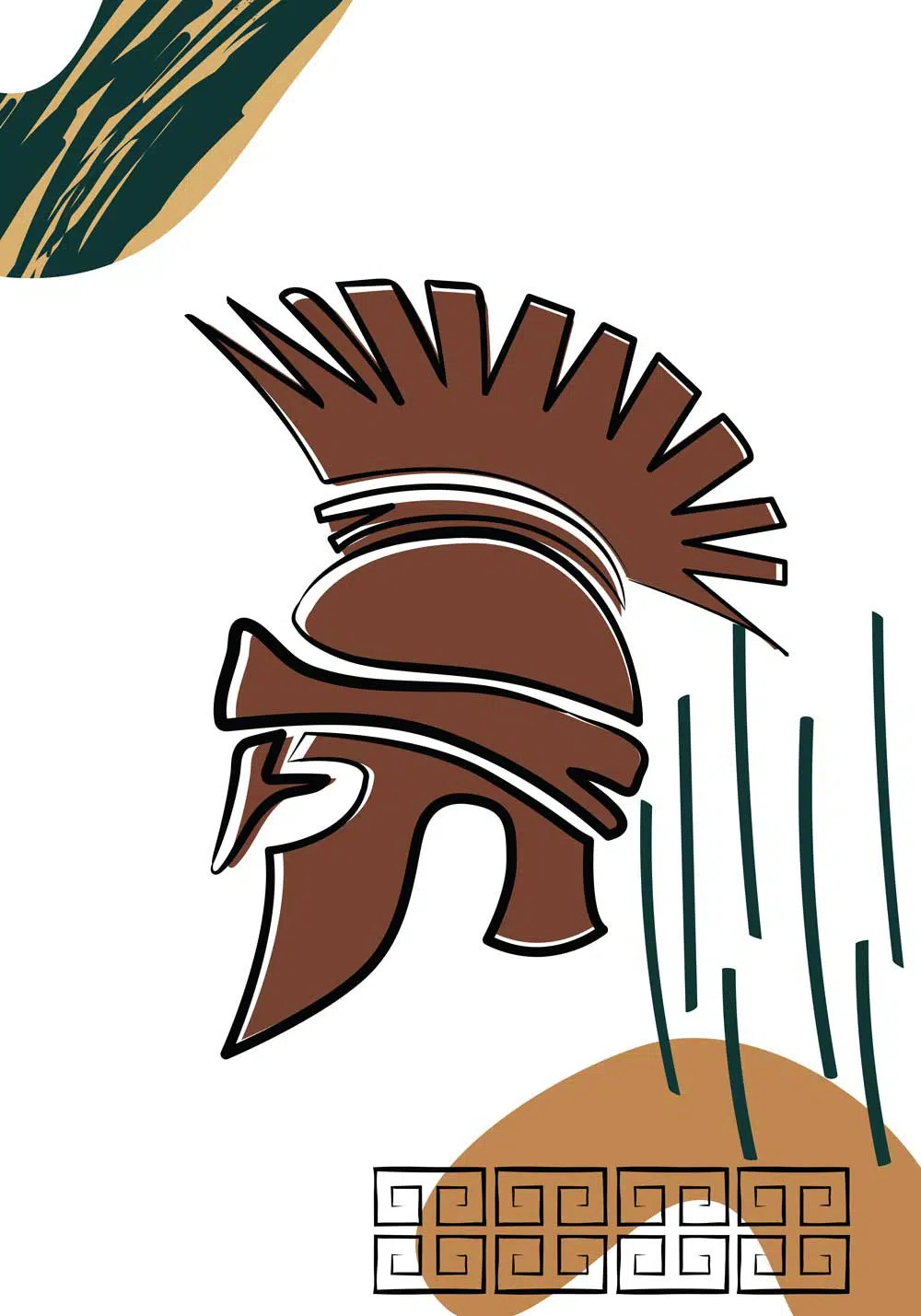 Plakat z motywem hełmu