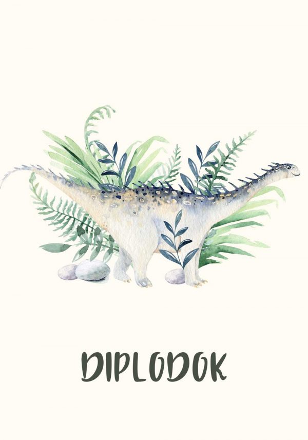 Chłopięcy plakat z jurajskim motywem