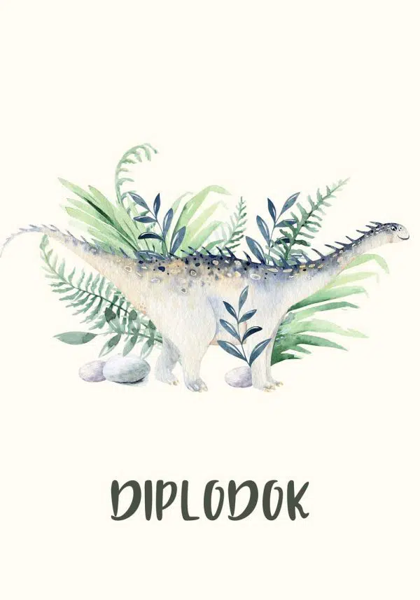 Chłopięcy plakat z jurajskim motywem