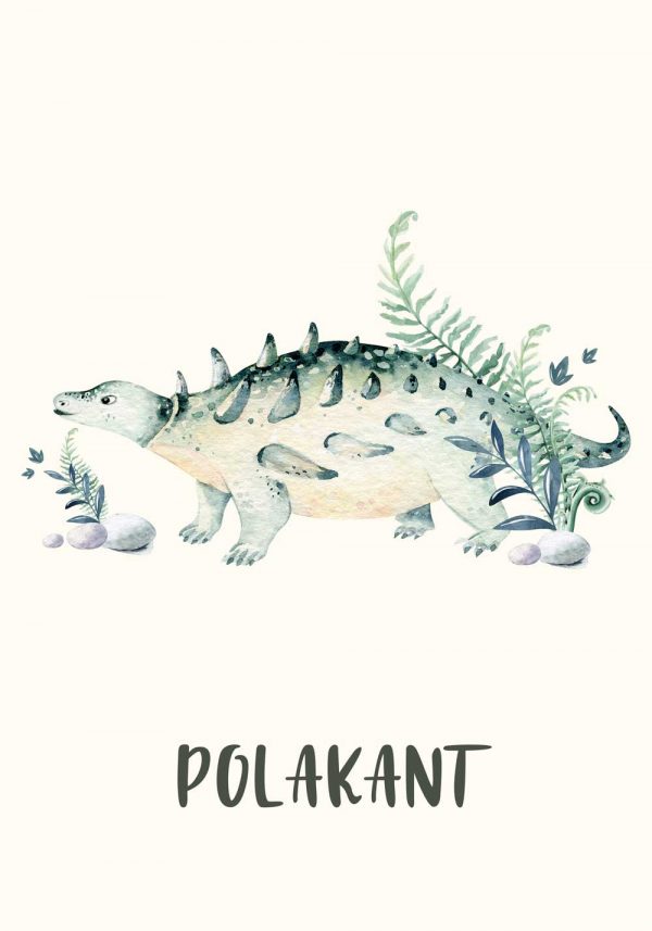 Dydaktyczny plakat dla chłopca - Dinozaur
