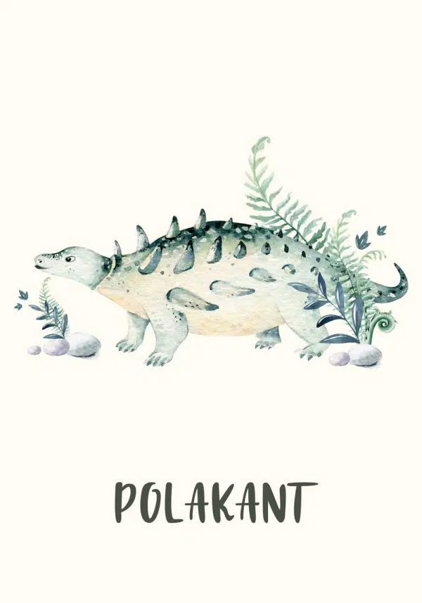 Dydaktyczny plakat dla chłopca - Dinozaur