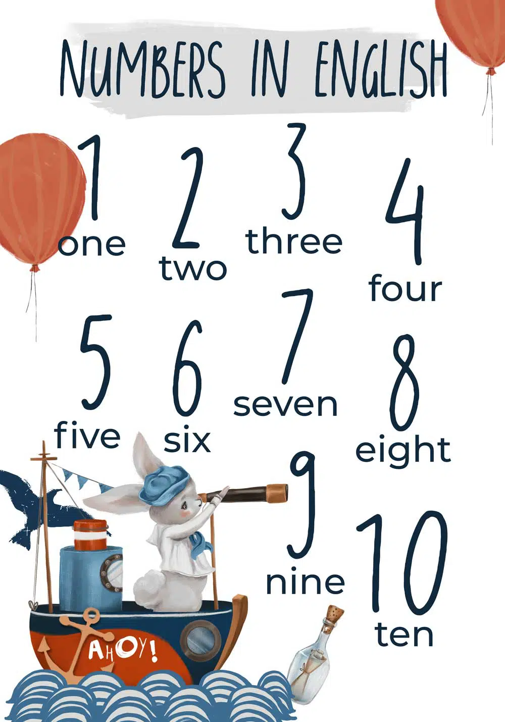 Plakat z napisem dla dzieci