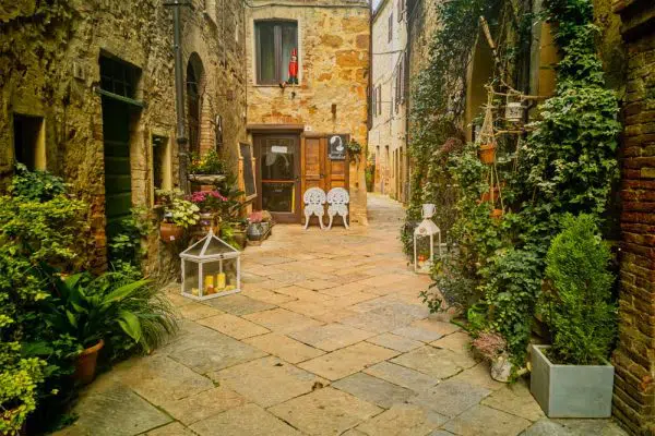 Obraz z miasteczkiem Pienza