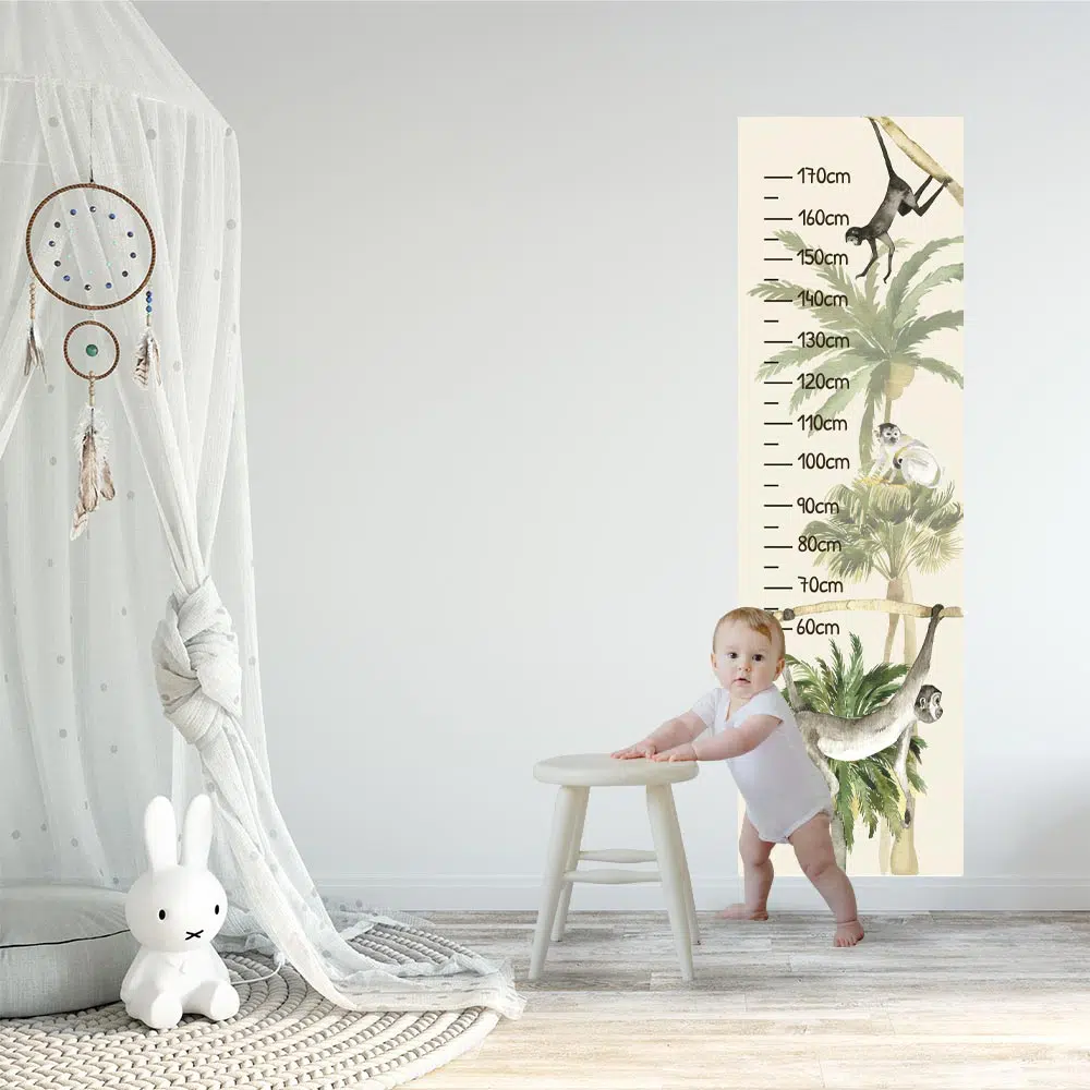 Miarka wzrostu z małpkami dla dzieci