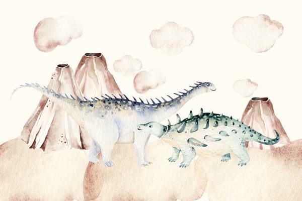 Bajkowa Tapeta w Dinozaury