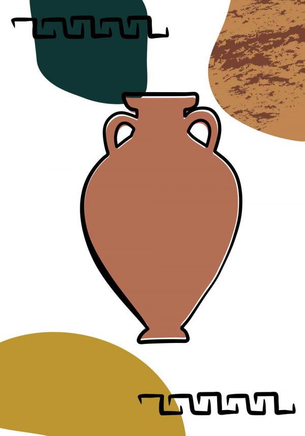 Plakat z grecką wazą