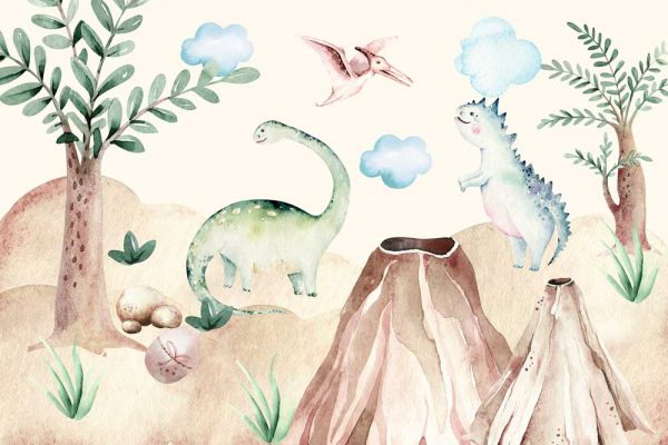 Dziecięca foto-tapeta w dinozaury