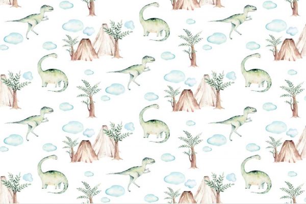 Wulkany i drzewa - Fototapeta dla chłopców