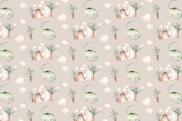 Beżowa fototapeta dla dzieci - Wulkany