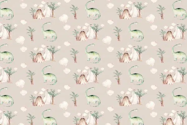 Beżowa fototapeta dla dzieci - Wulkany