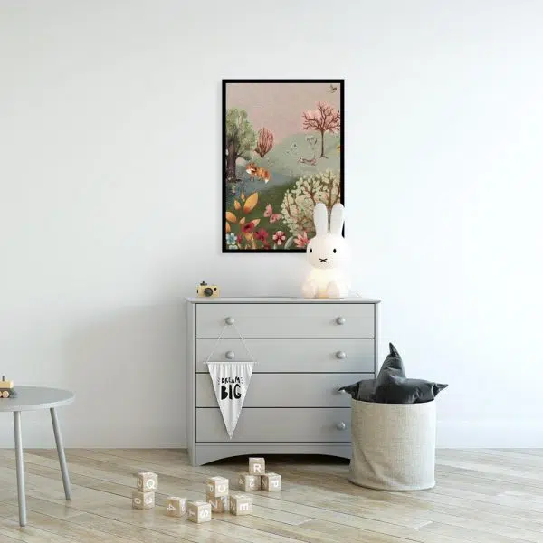 Kolorowy plakat dla dzieci - Łąka