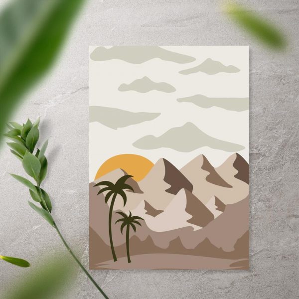 Plakat z zachodem słońca