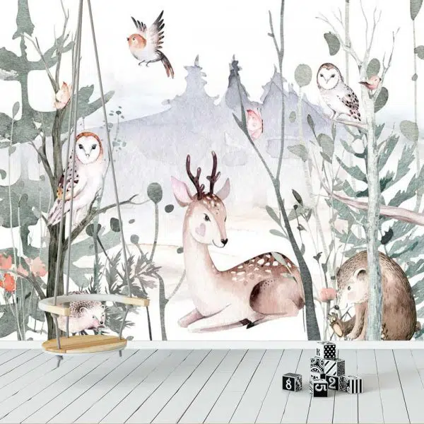 Bajkowy las - Fototapeta dla niemowląt