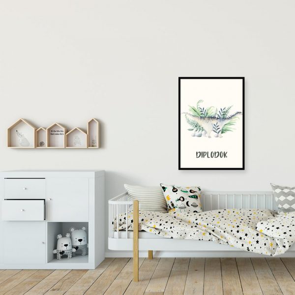 Dziecięcy plakat z motywem jurajskiej roślinności