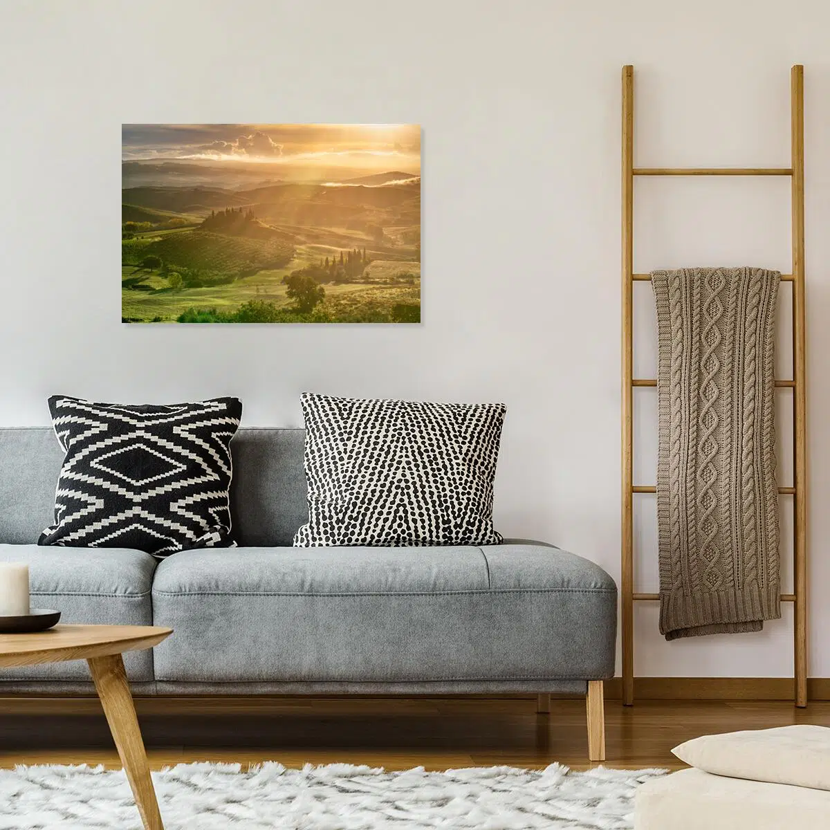 Obraz z widokiem wToskanii.