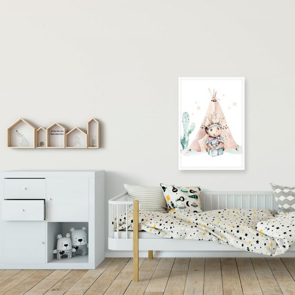 Nowoczesny plakat dla dzieci - Indianin