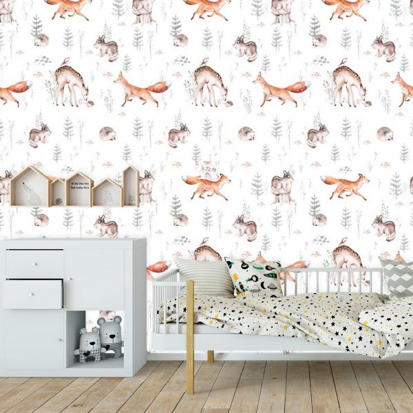 Tapeta dla chłopca z lisami