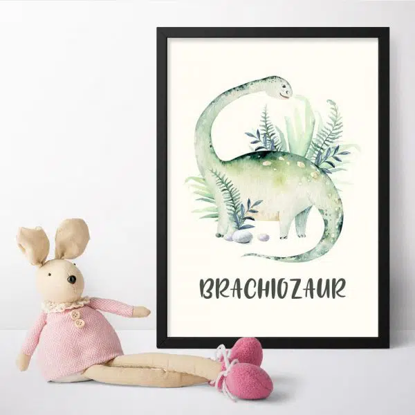 plakat przedstawiający dinozaura