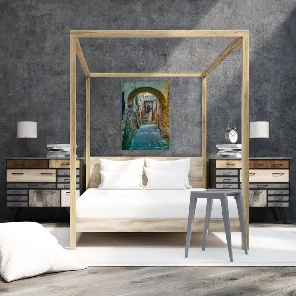 Obraz z wąską uliczką