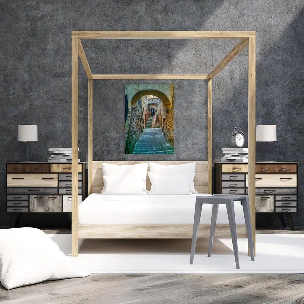 Obraz z wąską uliczką