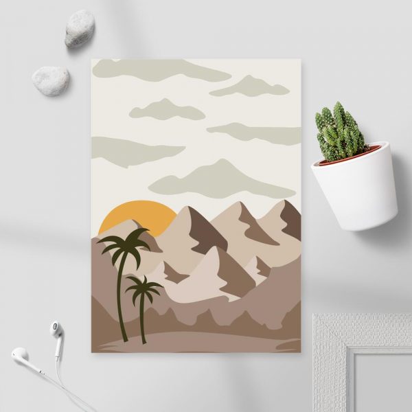 Plakat z palmami
