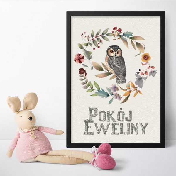 Plakat z motywem sowy dla dziecka