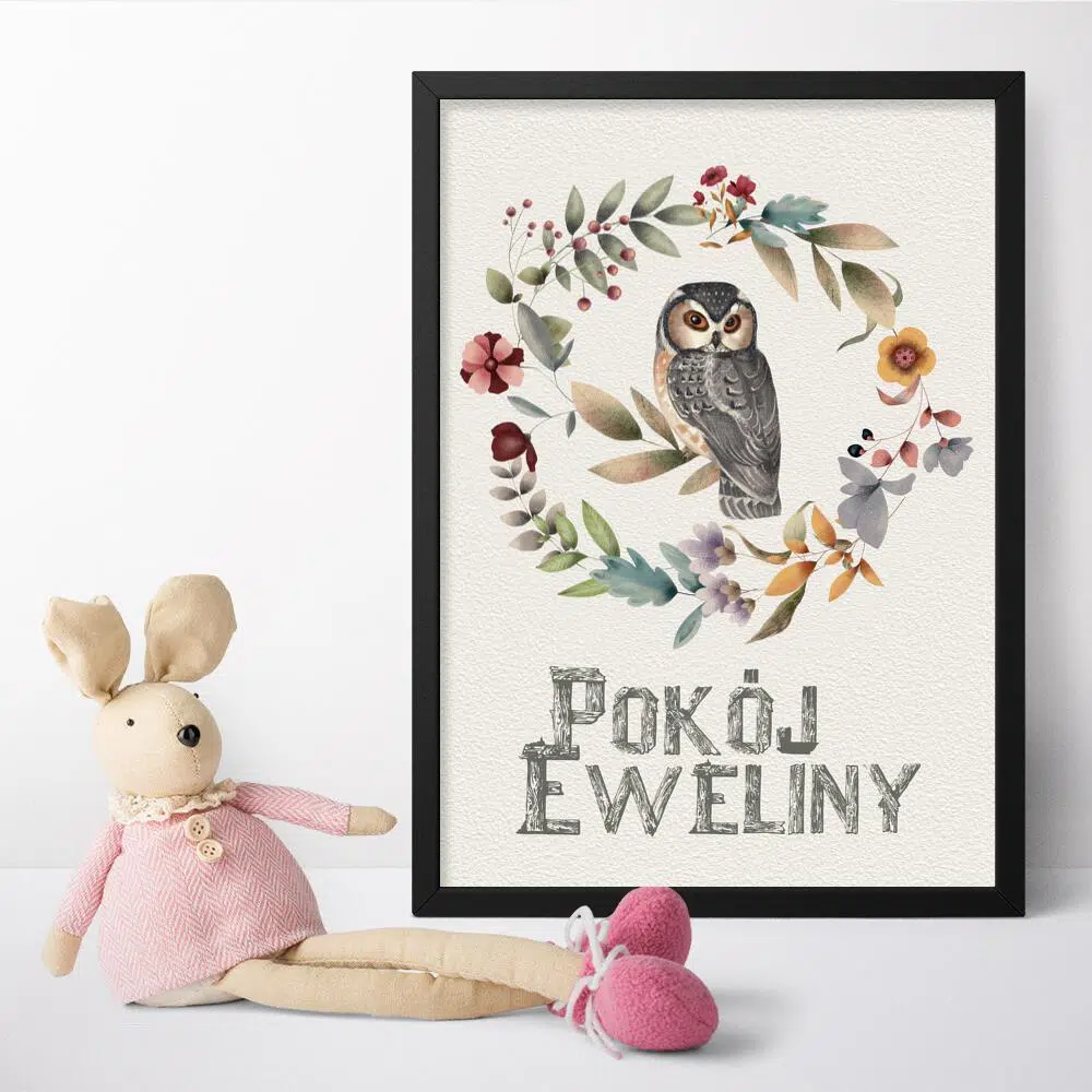 Plakat z motywem sowy dla dziecka