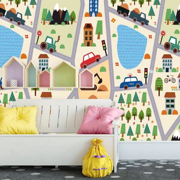 Tapeta dla chłopców Samochodziki