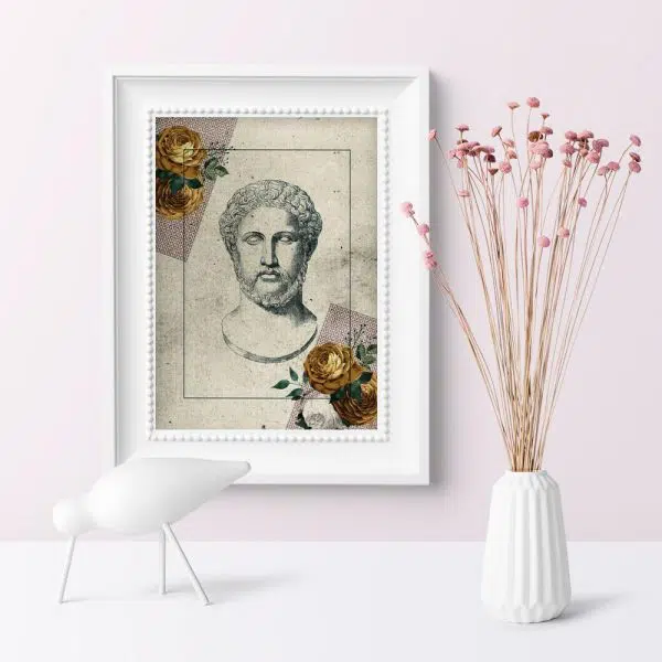 Plakat alabastrowe popiersie człowieka