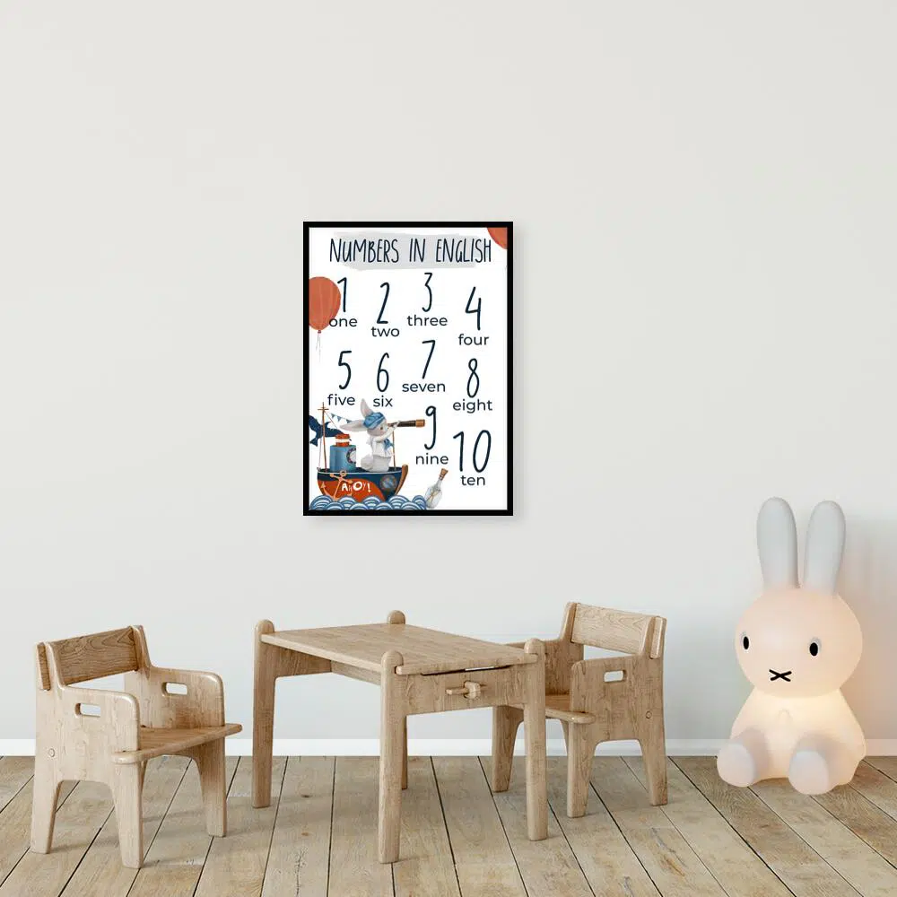 Plakat z królikiem dla chłopca