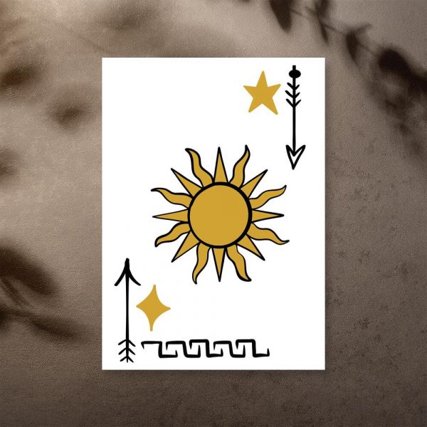 Plakat ze słońcem