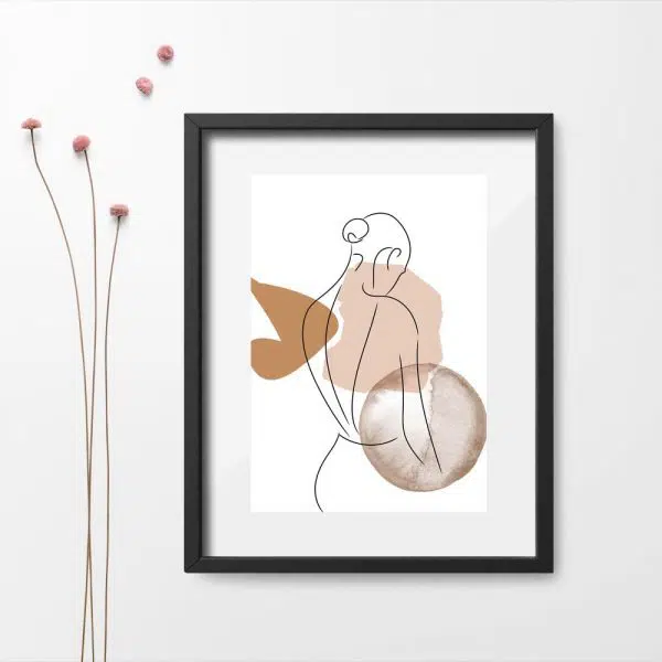 Artystyczny plakat line art do salonu