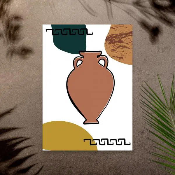 Plakat ze starożytną wazą