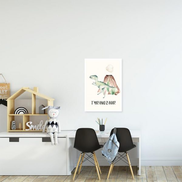 Plakat do pokoju chłopca z dinozaurem